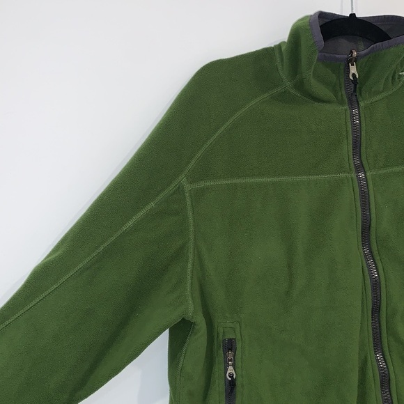 Timberland Grey and Green reversible full zip fleece jacket size Medium - Picture 5 of 16